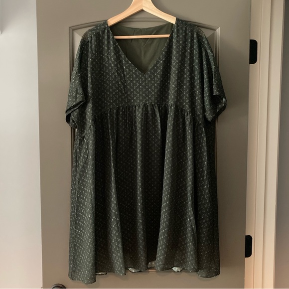 Olaesa (from Amazon) NWT Green Babydoll Flowy Dress - Picture 2 of 10